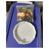 MILK GLASS GRAPE PATTERN SERVING TRAY, ASSORTED