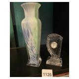 GALWAY IRISH CRYSTAL HARP CLOCK, QUARTZ MOVEMENT,