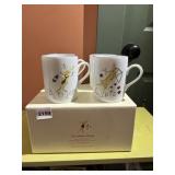 POTTERY BARN REINDEER MUGS, SET OF EIGHT,