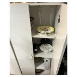WHITE LAMINATE STORAGE CABINET, TWO DOORS,