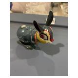 VTG TIN WIND-UP RABBIT TOY, MADE IN JAPAN.