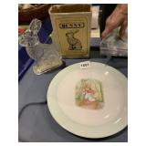 SHACKMAN PRESSED GLASS BUNNY MOLD W/ BOX AND