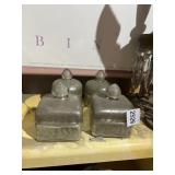 VTG SILVERED GLASS TRINKET BOXES W/ LIDS (4).