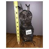 WELDED METAL OWL SCULPTURE, INDUSTRIAL STYLE,
