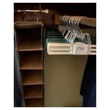 HANGING CLOSET ORGANIZER, FABRIC, FIVE-SHELF,