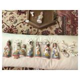 VTG HAND-PAINTED CERAMIC NATIVITY FIGURES,