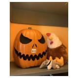 HALLOWEEN PUMPKIN DECOR, PLUSH CHICKEN, TY BEANIE