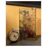 IMPERIAL CLOCK WORKS TABLE CLOCK, METAL CASE,