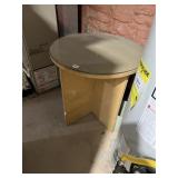 ROUND SIDE TABLE, PARTICLE BOARD CONSTRUCTION,