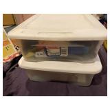 STERILITE PLASTIC STORAGE BINS (2), ASSORTED