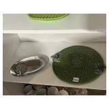 BORDALLO PINHEIRO MAJOLICA GRAPE TRAY, MARIPOSA