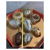 MERCURY GLASS DECORATIVE PUMPKINS AND ACORNS,