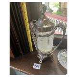 REED & BARTON SILVER-PLATED BISCUIT JAR, ETCHED
