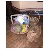 ASSORTED WICKER EASTER BASKETS, DECORATIVE