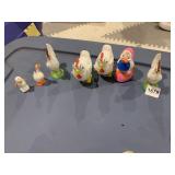 VTG PLASTIC WIND-UP CHICKEN AND DUCK FIGURES (6).