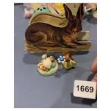 EXPERTIC WOODEN RABBIT FIGURINE, CERAMIC RABBIT