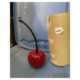 DONALD CARLSON BLOWN GLASS CHERRY SCULPTURE W/