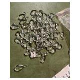 CRYSTAL CHANDELIER PRISMS, TEARDROP SHAPE, METAL