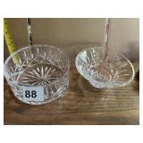 WATERFORD CRYSTAL BOWLS, STARBURST BASES, CUT