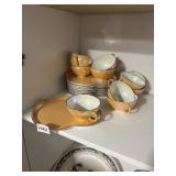 SCHUMANN GERMANY LUSTERWARE SNACK SETS,