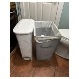 PEDAL-OPERATED PLASTIC TRASH CAN, TALL