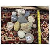 ASSORTED NATURAL STONES, VARIOUS SIZES, TEXTURES,