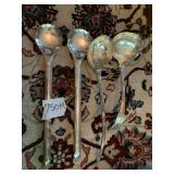 VTG SILVER-PLATE LADLES, ASSORTED SIZES AND