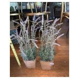 ARTIFICIAL LAVENDER PLANTS IN BURLAP POTS (2).