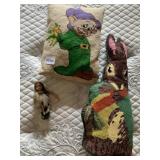 NEEDLEPOINT PILLOWS FEATURING DISNEY CHARACTER