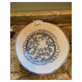 RYAN HOFFMANN PORCELAIN SERVING BOWL, BLUE AND