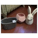 ASSORTED DECORATIVE PLANTERS, INCLUDES CERAMIC