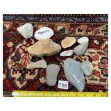 ASSORTED GEOLOGICAL SPECIMENS AND STONES (10),