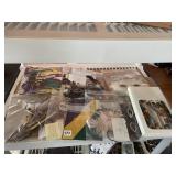 ASSORTED MARDI GRAS MASKS, FEATHERED ACCENTS,