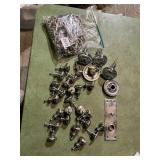 CHROME CABINET HARDWARE, INCLUDES KNOBS,