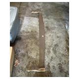 VTG TWO-MAN CROSSCUT LOGGING SAW, WOOD HANDLES.