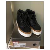 CLARKS CR-DEVASSY HIGH-TOP SNEAKERS, BLACK AND