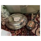EPNS SILVER-PLATED SERVING BOWL AND SAUCE BOAT,