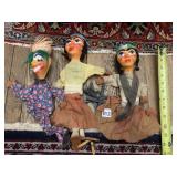 VTG MARIONETTES (3), HAND-PAINTED COMPOSITION