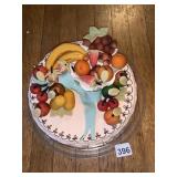 DECORATIVE FRUIT BASKET CAKE TOPPER, WOVEN