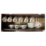 ROYAL WORCESTER EVESHAM PORCELAIN CUPS  AND