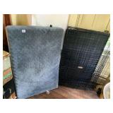 RETRIEVER FOLDING WIRE PET CRATE AND LARGE GRAY