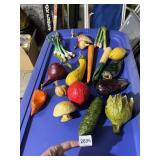 PAPIER-MACHE DECORATIVE VEGETABLES AND FRUIT,