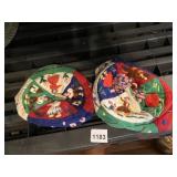 VTG MADEIRA EMBROIDERED FELT CAPS (2),