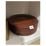 DECORATIVE CHARGER PLATES, FAUX CROCODILE
