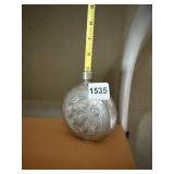 MULLINGAR PEWTER FLASK, CELTIC SPIRAL DESIGN,