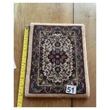 MINIATURE ORIENTAL STYLE RUG, WOVEN TEXTILE.