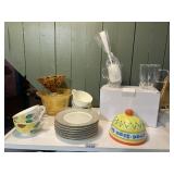 FITZ AND FLOYD DYNASTY PORCELAIN PLATES (6),