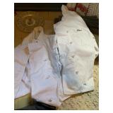 CHEF COATS, WHITE, DOUBLE-BREASTED, KNOT BUTTONS,