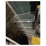 WHITE WIRE STORAGE SHELVING UNIT, MULTI-TIERED.