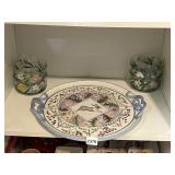 DANNA CULLEN FOR ZRIKE MEADOW BUNNY ROUND TRAY W/